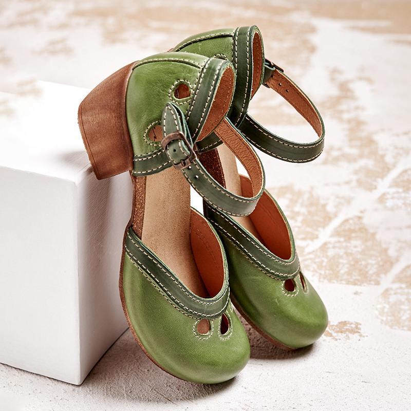 Amalia - Comfortable low-heeled sandals