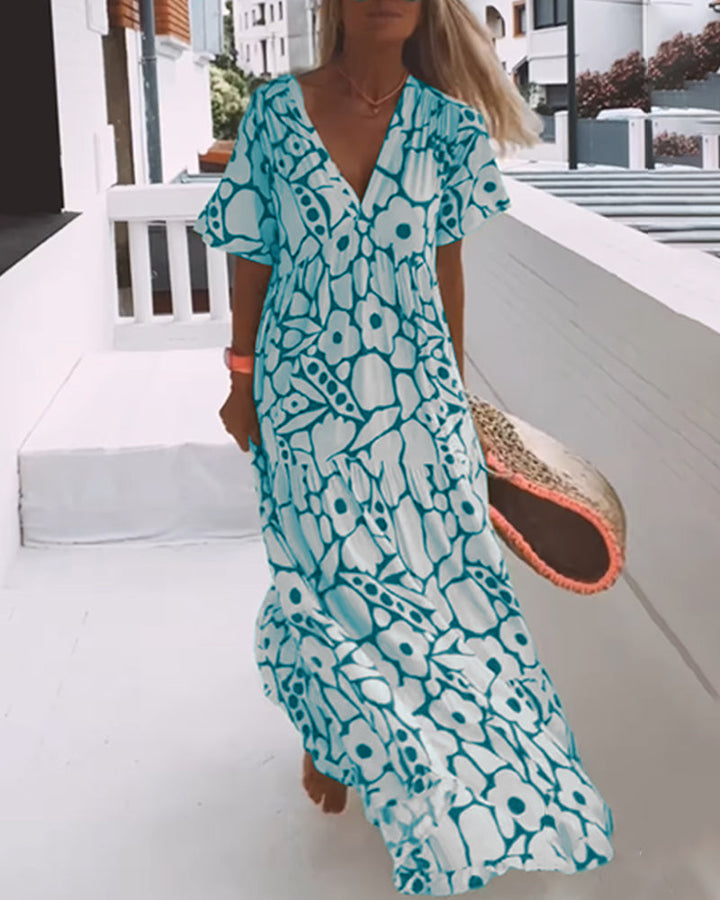 Angela - Maxi Dress with V-Neck