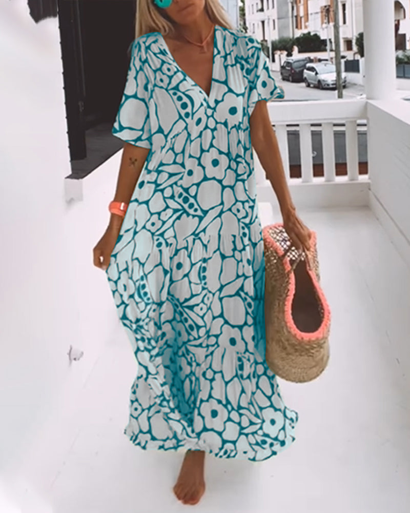 Angela - Maxi Dress with V-Neck