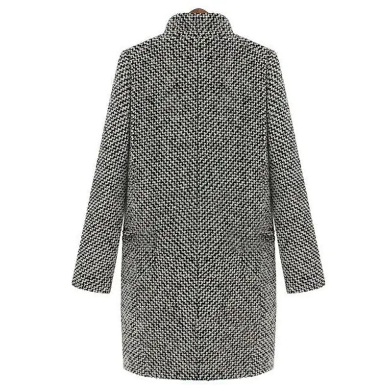 Evelyn – Mixed Style Long Jacket in Soft Fabric