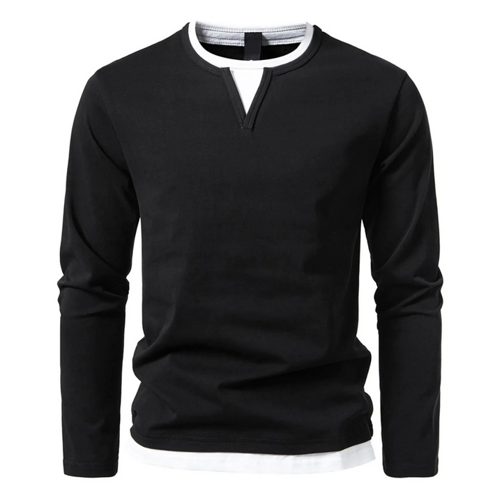 Stefano - Long-sleeved cotton T-shirt