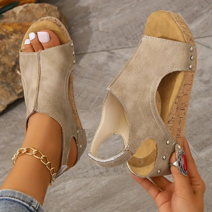 Mia - Handcrafted suede leather sandals