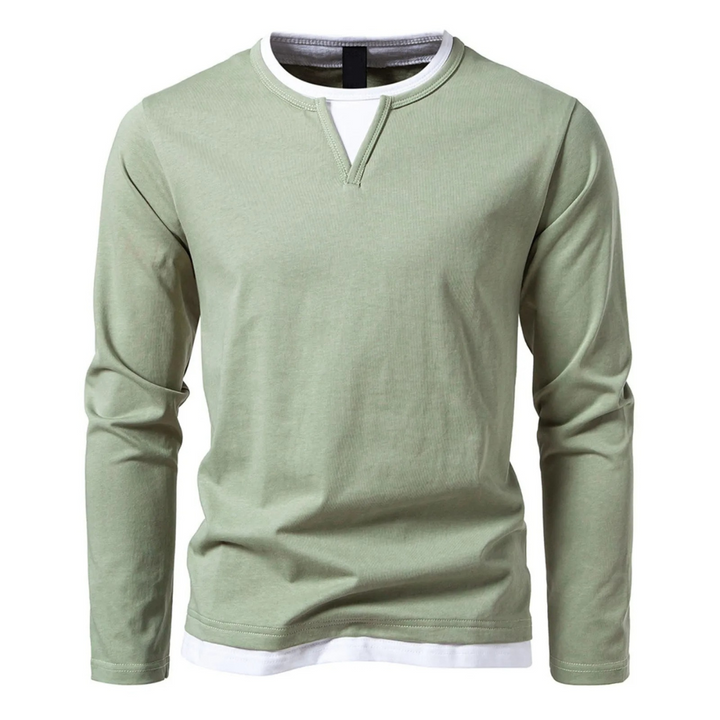 Stefano - Long-sleeved cotton T-shirt