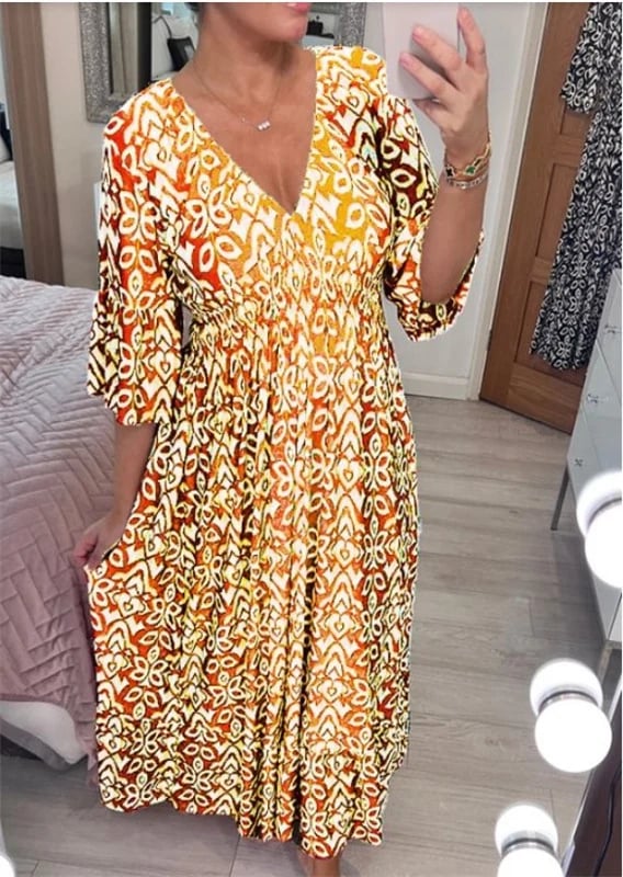 Vero - Casual printed maxi dress