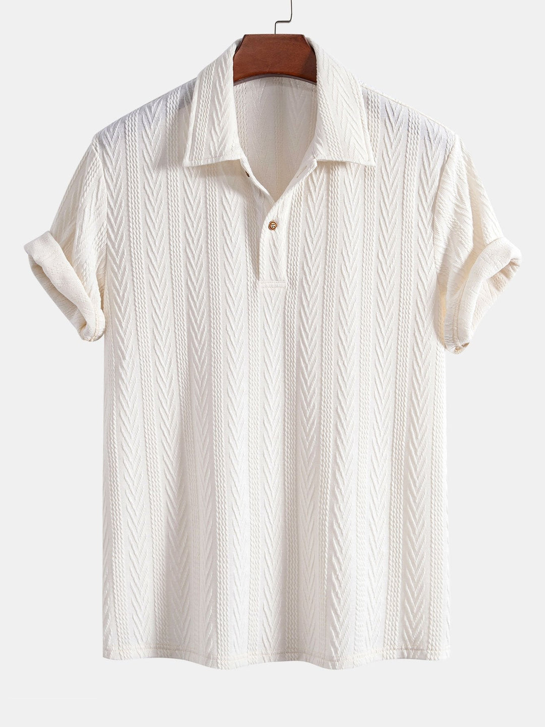 Rico- Knitted Geometric Jacquard Polo